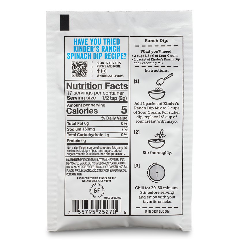 Kinder's Ranch Dip Mix