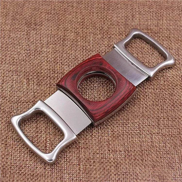 Stainless Steel Cutter - Thickened Wood Inlaid