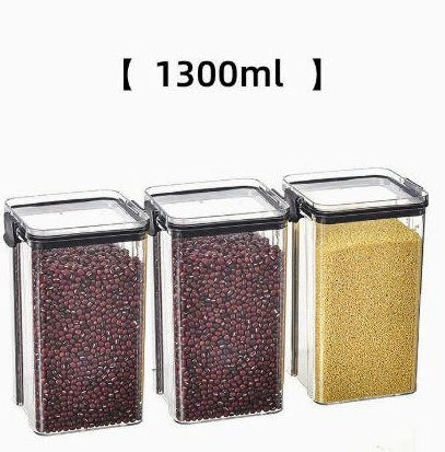 Airtight Pantry Food Storage Containers – Kitchen Organizer in 5 Sizes (460ml to 1800ml)