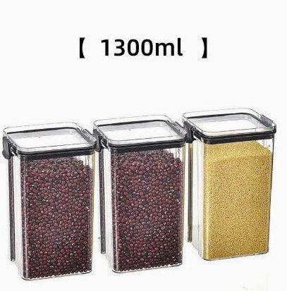 Airtight Pantry Food Storage Containers – Kitchen Organizer in 5 Sizes (460ml to 1800ml)