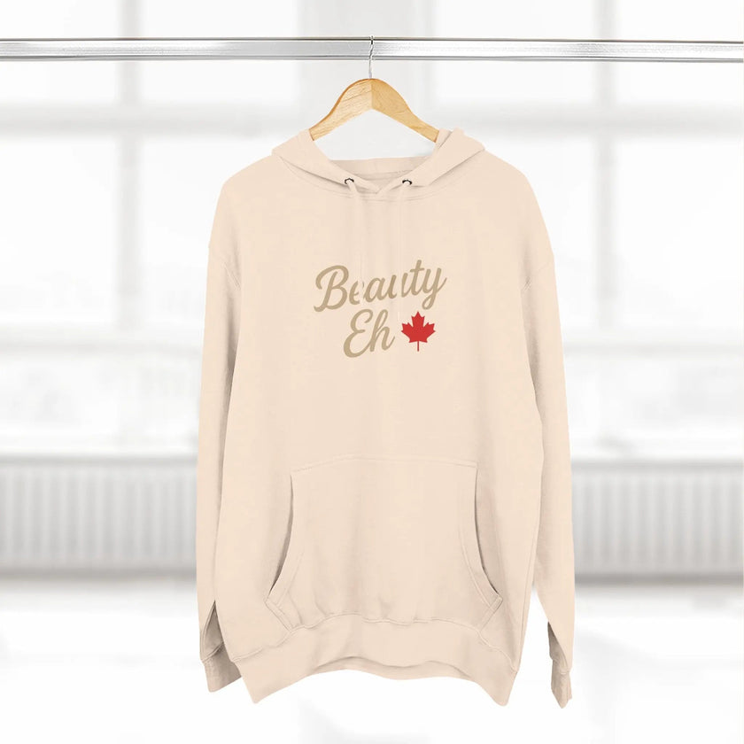 Beauty Eh Canadian Hoodie - Maple Leaf Pride Pullover Sweatshirt - Womens Canada Day Apparel - Cozy Fleece Lined Hooded Sweatshirt