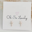 Rosemary Cross Stud Earrings