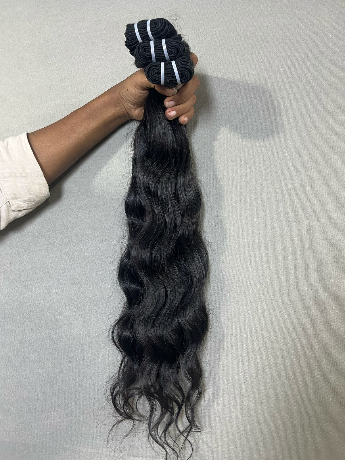 Tresses de cheveux indiens naturels ondulés
