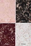 Floral Cotton Blend Lace Fabric: 54
