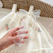 Newborn baby girl Embroidered Mesh Baby Bloomer With Skirt Infant baby Casual dress for baby girl