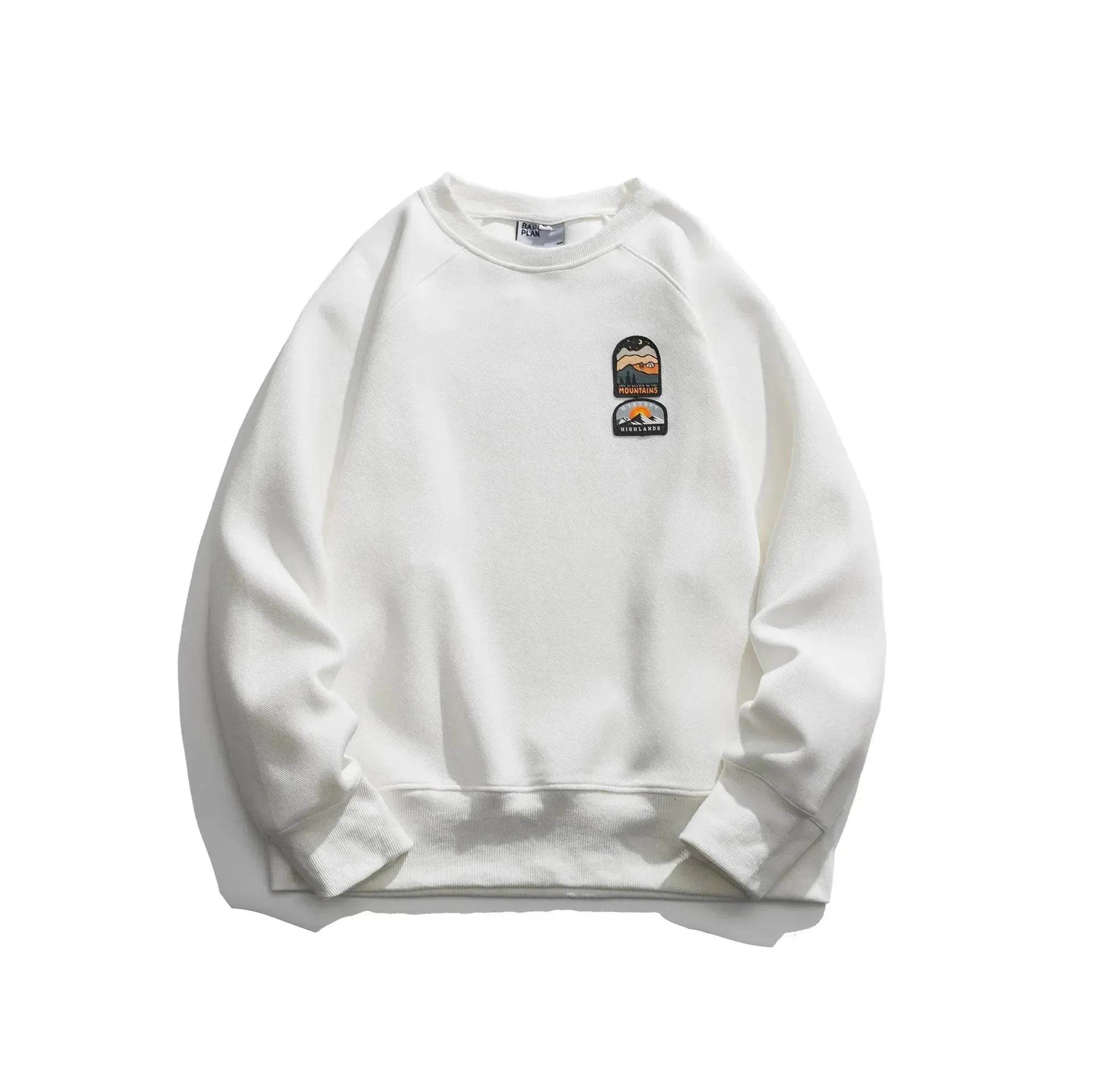 Men's Autumn  Drop-shoulder Sleeve Round neck Oversized Pullover sweatshirts