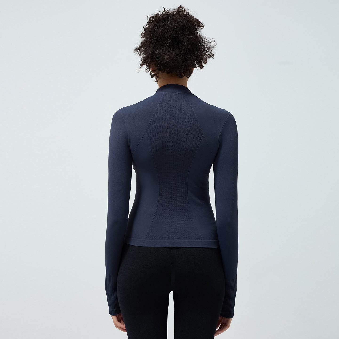 Long Sleeve Workout top for women Slim fit Athletics Sport Zip up Gym top