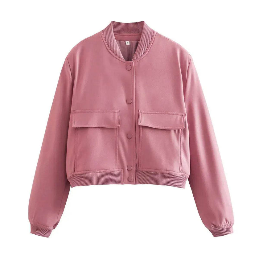 Fall Single Breasted  Cashmere Cropped Jacket for women