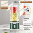 Rechargeable Electric Juicer Cup – Portable USB Blender with 6-Blade & Double Cup | 500ML