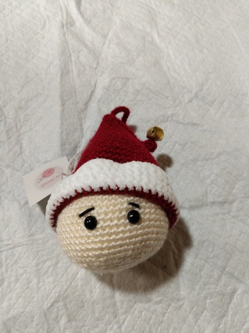 Ornement de lainage TETE DE LUTIN