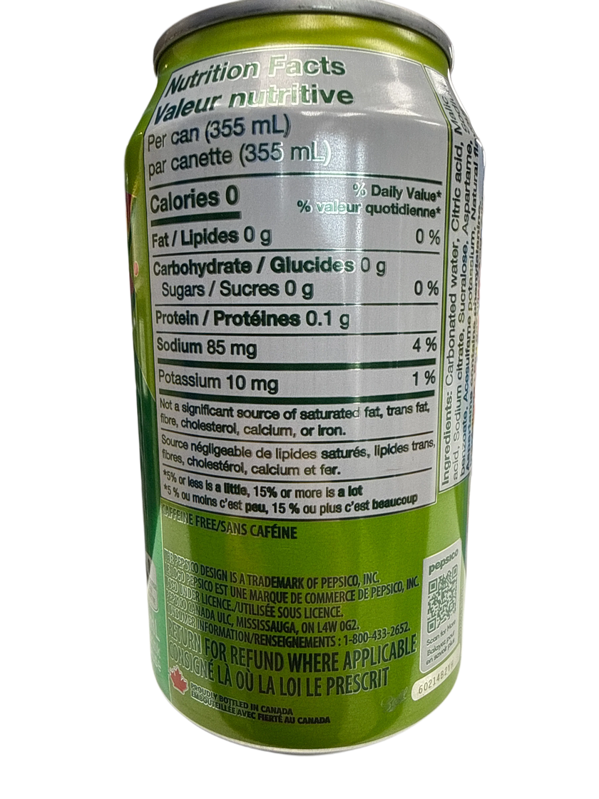 7UP Zero Sugar Watermelon Can 355ML - Canadian Edition