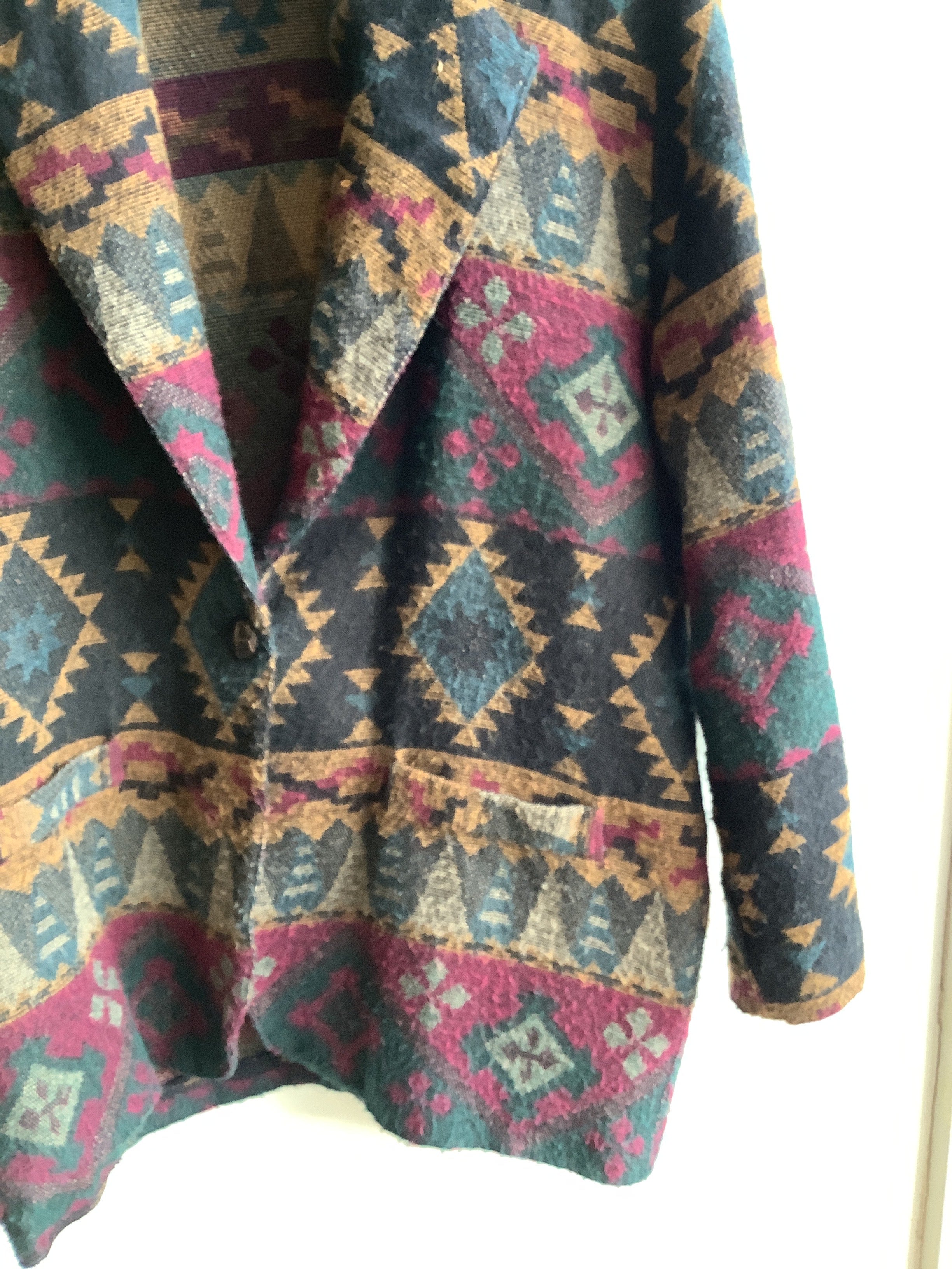 Vintage Vittoria Virini Southwestern Tapestry Blazer