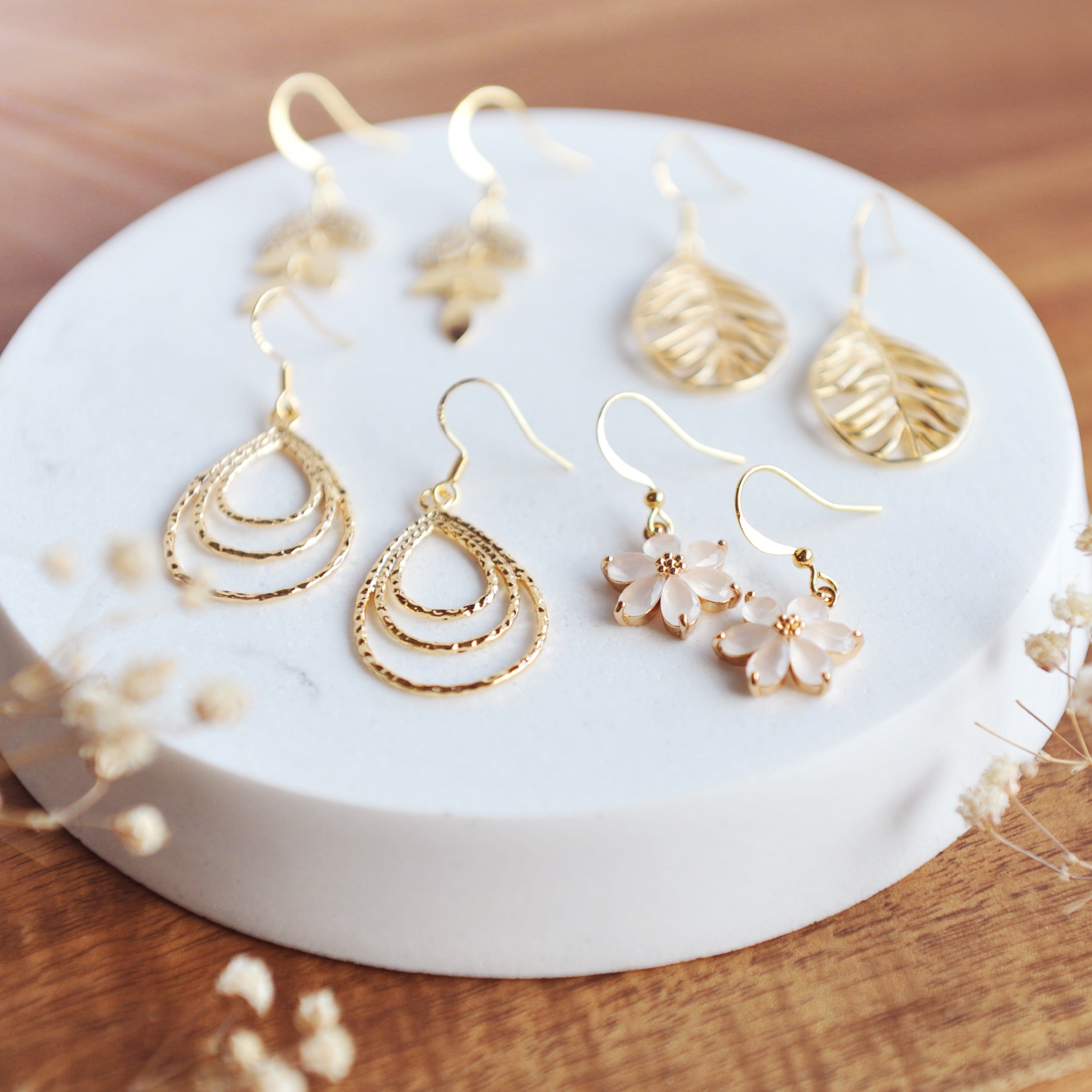 DANIELLA Water Drop Charm Earrings