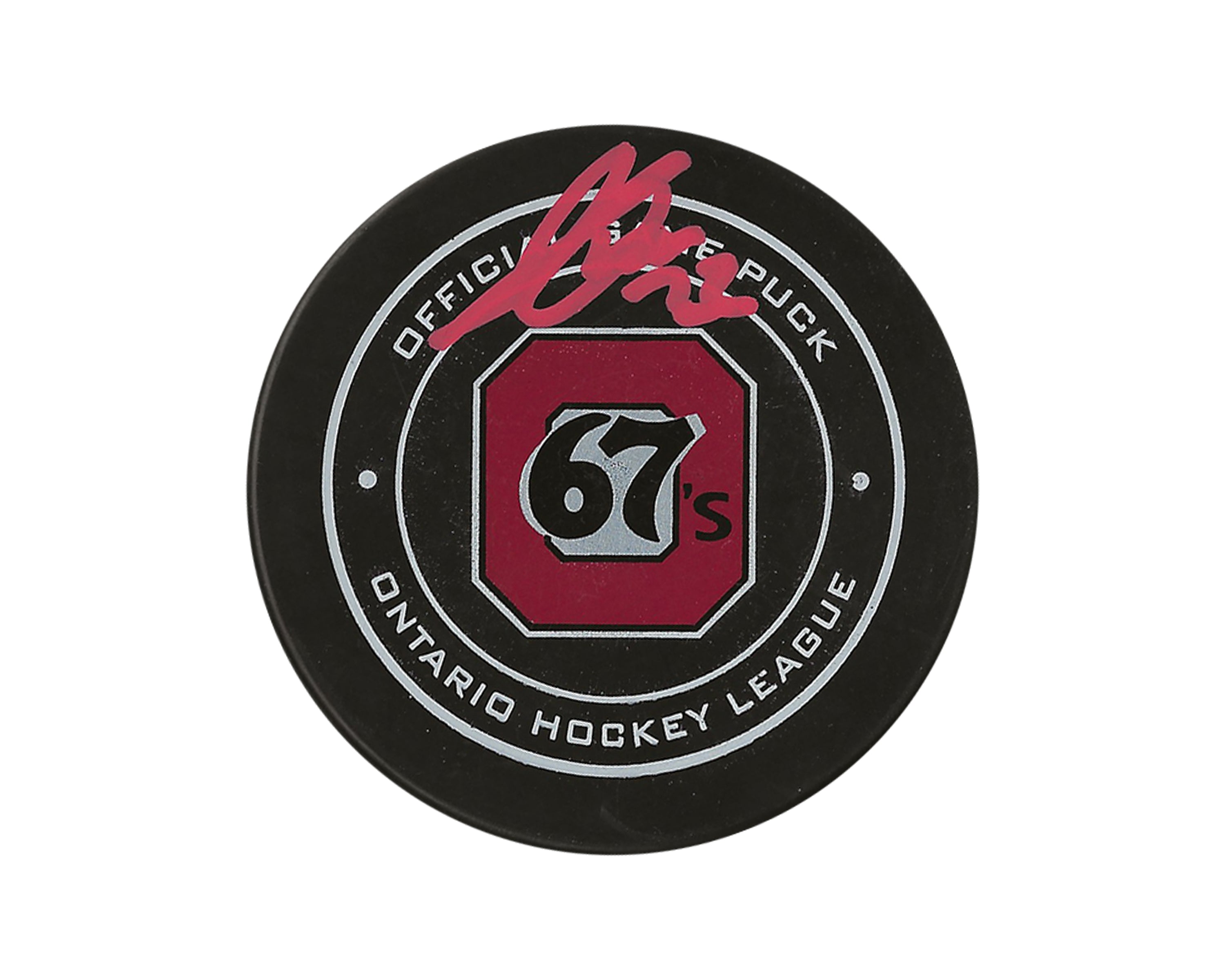 Jack Quinn Autographed Ottawa 67's Official Game Puck