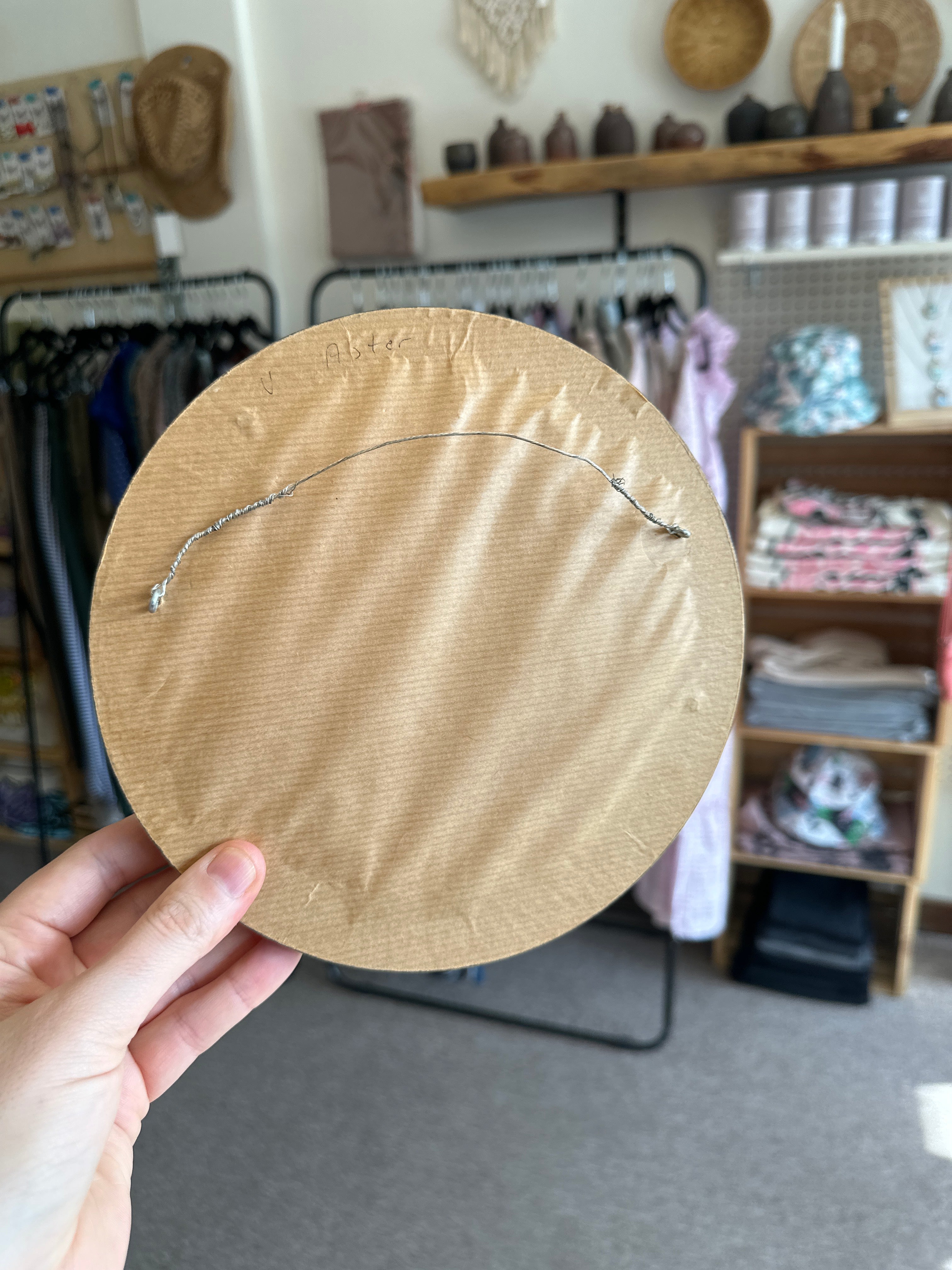 Vintage Round Framed Floral Embroidery