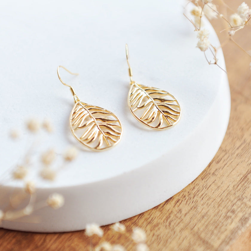 LANA Gold Leaf Earrings