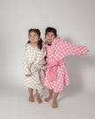 Childrens Check Print Hooded Robe