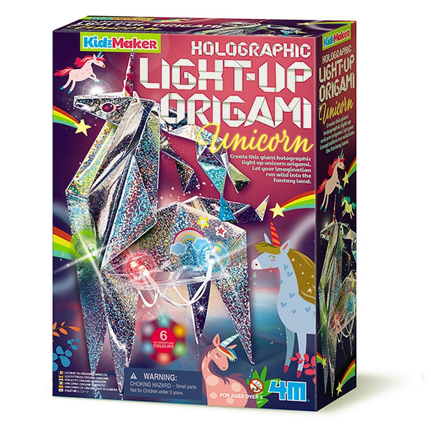 4M - Holographic Light - Up Origami Unicorn