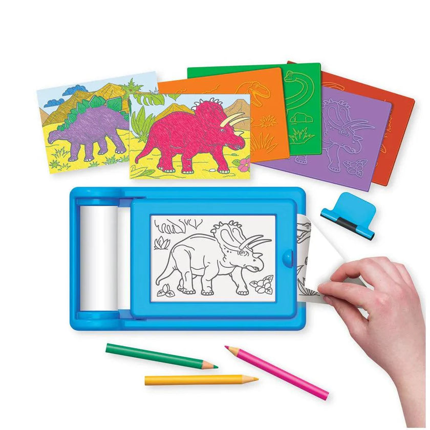 4M - Kidz Maker Dinosaur Rub-Art