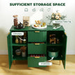 Ellis Modern Kitchen Buffet/Hallway Cabinet with 3 Drawers-Green