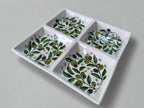 Handcrafted Ceramic Serving 4-Section Tray | For Nuts, Dips, and Appetizers | 9