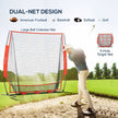 Soozier 6' x 6' Baseball Net for Hitting Pitching Practice with Carry Bag, Red
