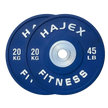 HAJEX Olympic Competition Steel Hub Bumper Plates Colored - 15, 25, 35, 45, 55 LB