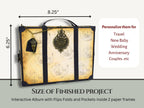 CrafTreat Scrapbook Blanks - Frame Accordion Suitcase - Black & Kraft Color