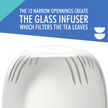 Infusion Glass Tea Cup with Infuser for Loose Tea