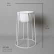 Fazel White Raised Metal Pot Planter 2’