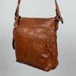 MET Women’s Genuine Leather Crossbody Bag. High-Quality Flower Embossed Floral Purse