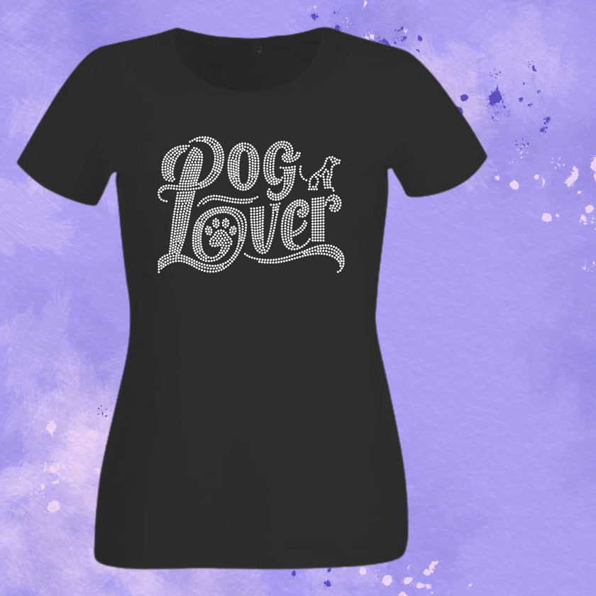 Dog Lover Rhinestone Shirt – Pet Mom Sparkle Bling Tee | Blingdazzel