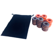 32 Orange and Walnut Carrom / Pichenotte / Croquignole Rings - (Orange / Walnut / Natural / Black / White) - Anneaux De Pichenottes - Game Accessories / Accessoires De Jeu