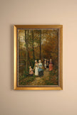PROMENADE D'AUTOMNE, CADRE VINTAGE OR