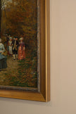 PROMENADE D'AUTOMNE, CADRE VINTAGE OR