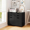 4 Drawer File Cabinet with Wheels for Home Office Organization-Black