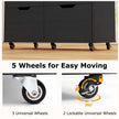 4 Drawer File Cabinet with Wheels for Home Office Organization-Black