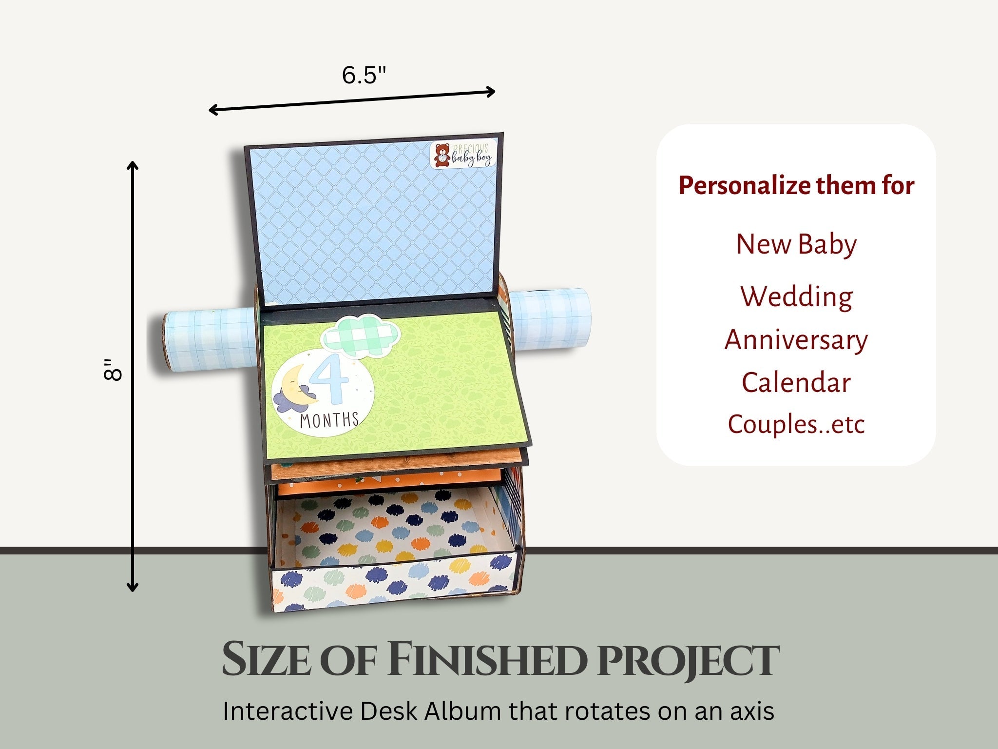 CrafTreat Scrapbook Blanks - Rolodex - Kraft Color