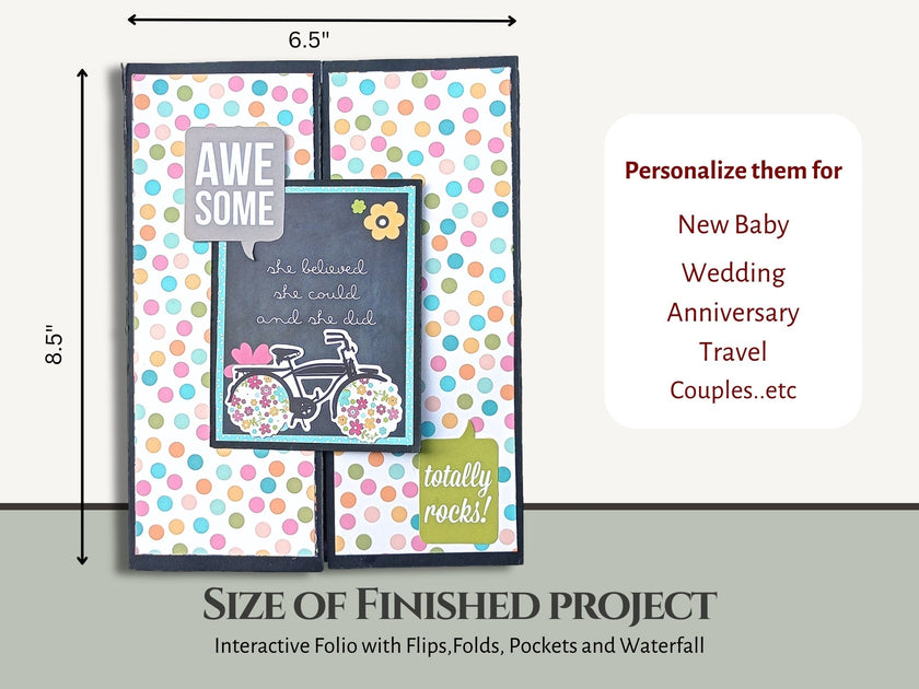 CrafTreat Scrapbook Blanks - Gate Fold Folio - Kraft Color