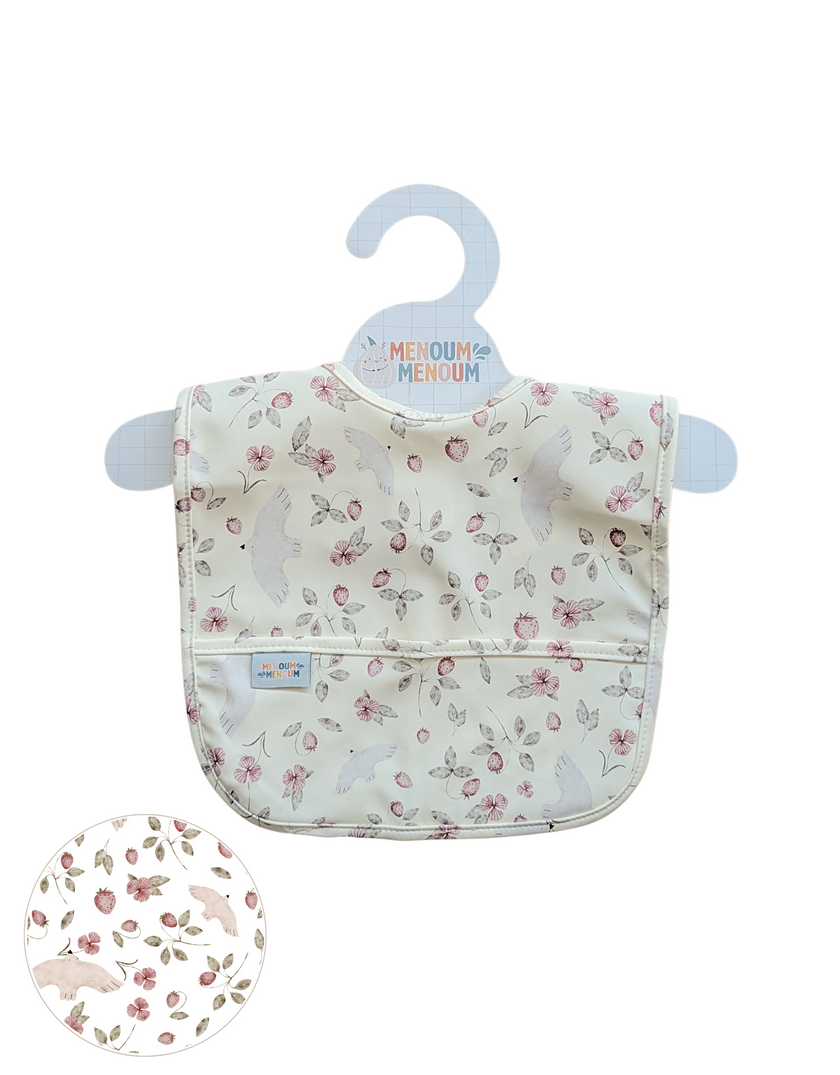 Bib - Flowers and birds - Menoum