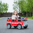 Voiturette électrique pour enfant 2025, modèle camion de pompier 12V DELUXE, avec télécommande.