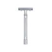 Merkur 3-Piece DE Safety Razor, Closed Comb, Knurled Extra Long Handle, Matte Chrome