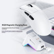 Smailwolf M5 Tri-Mode Wireless Mouse with Charging Dock – 2.4G, Bluetooth & Wired | Black, White, Rose Red