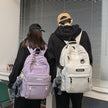 Large Capacity Multi-Layer School Backpack – White, Red, Purple, Black, Khaki