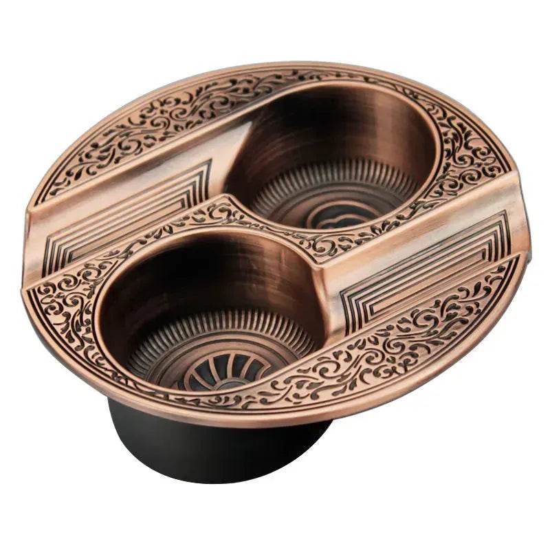 Three-slot Retro Metal Easy-to-clean Cigar Ashtray