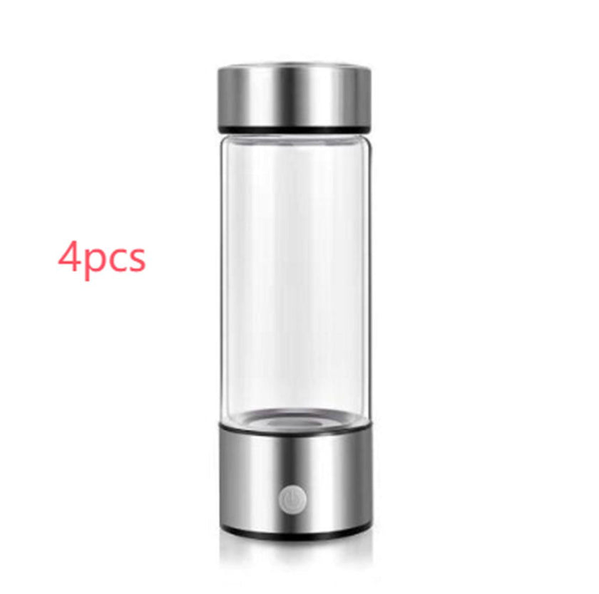 Hydrogen Water Bottle Generator – Electric Rechargeable Antioxidant Hydrogen-Rich Water Maker | 500ml Borosilicate Glass