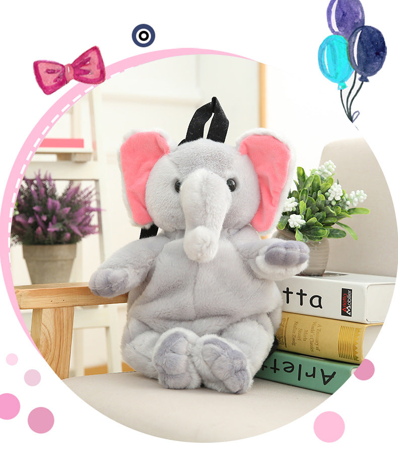 Kids Cartoon Animal Plush School Bag – Cute Backpack for Children (40cm)