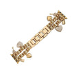 Gold Heart Pendant Apple Watch Strap for Women Alloy Decorative Band