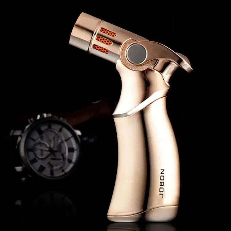 Metal Windproof Blue flame Butane Torch Lighter Cigar Lighter