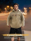 Fashionable Solid Color Long Sleeved Printed Unisex Hoodie